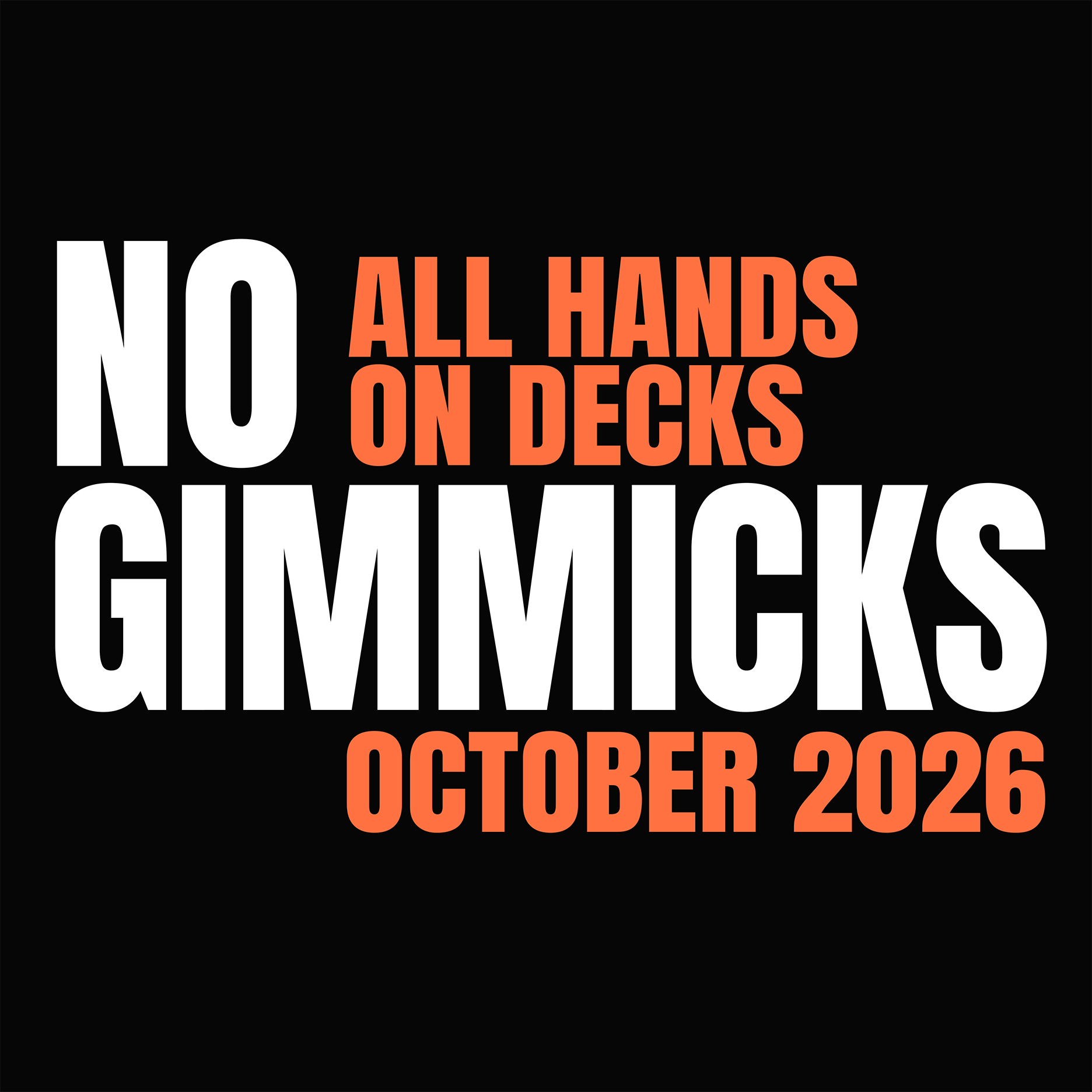 Sam Mouland – ALL HANDS ON DECKS – 08/10/2026 22:00